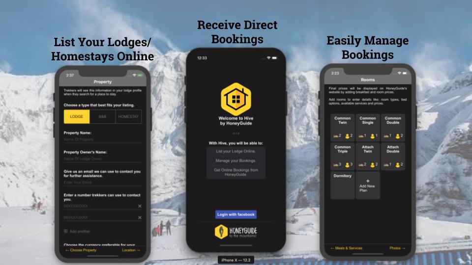 'HIVE' Property Management App designed for the mountains