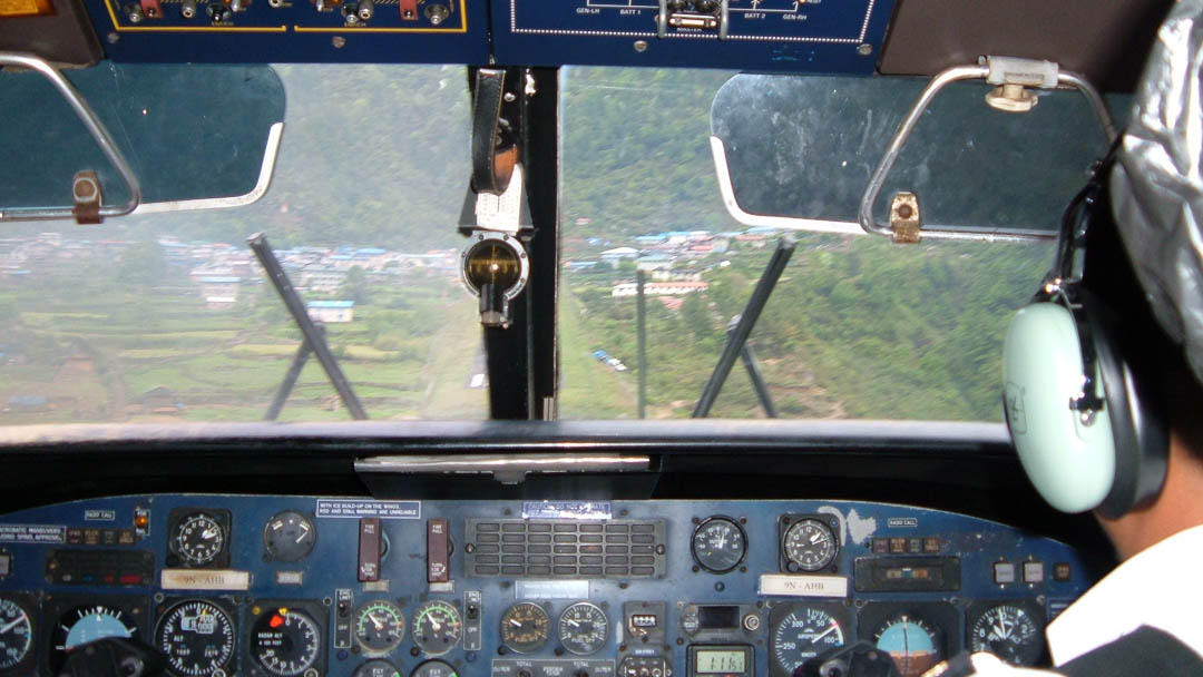 Landing at Lukla Airport