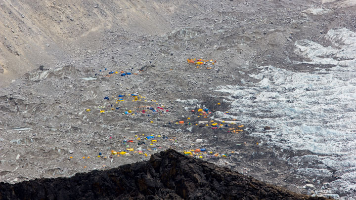 Everest Base Camp from Above