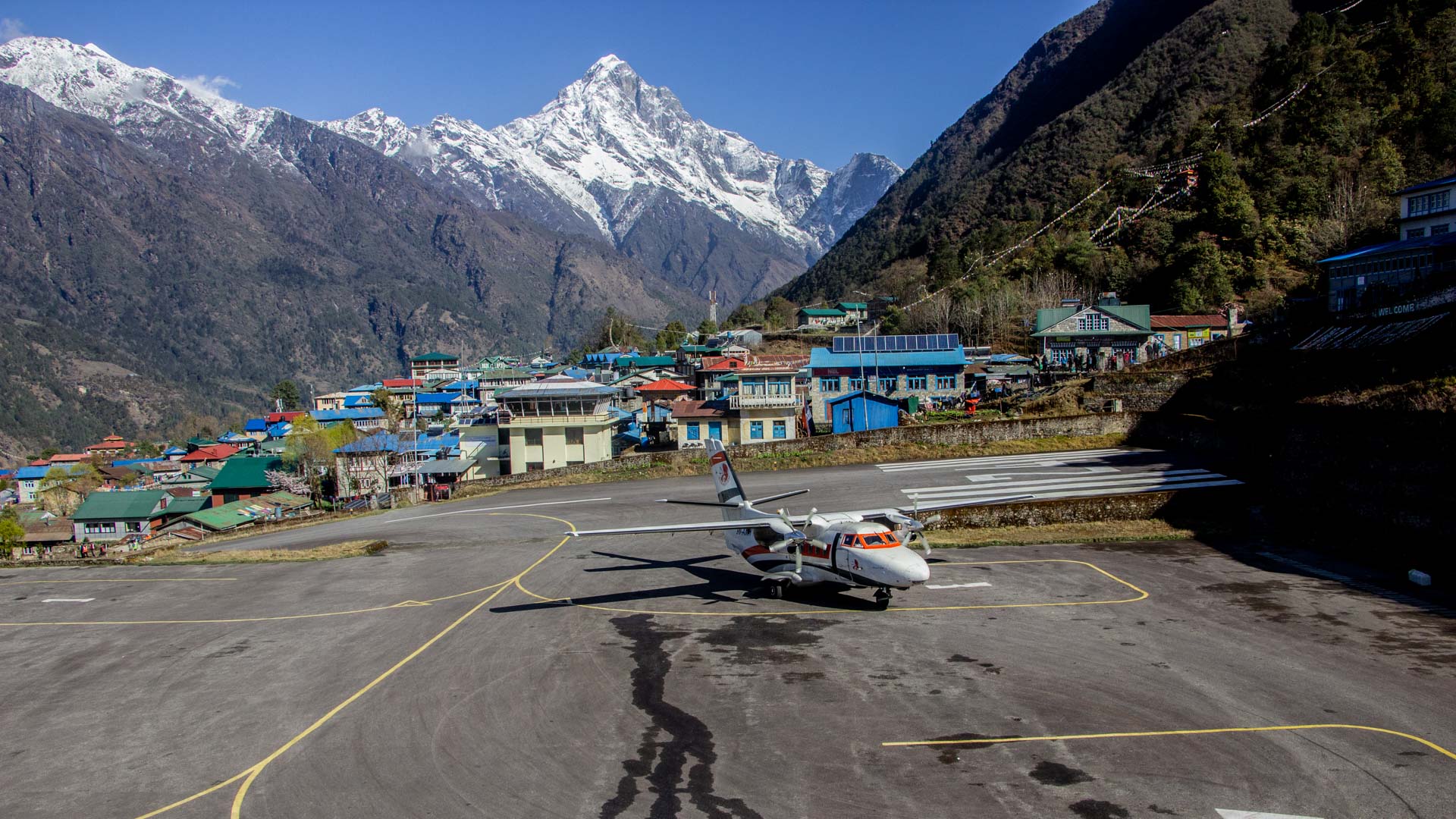 Landing at Lukla Airport