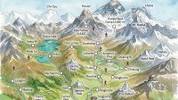 Illustration map of Everest Base Camp